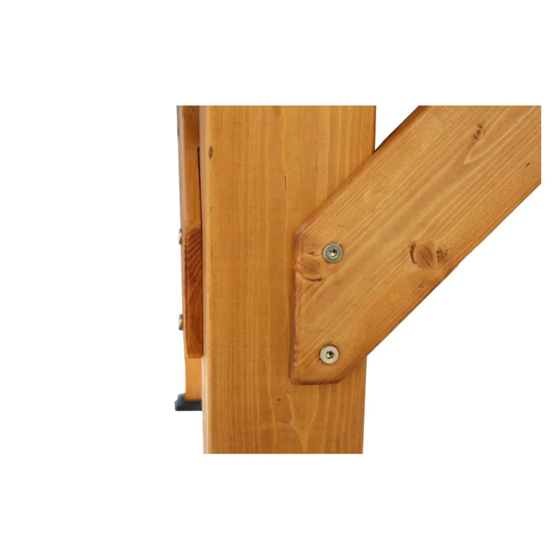 Fir Wood Carport Pavilion Gazebo with Steel Roof, All Weather Protection, Heavy-Duty Wooden Frame, 139" L x 117" W x 104" H, Light Brown