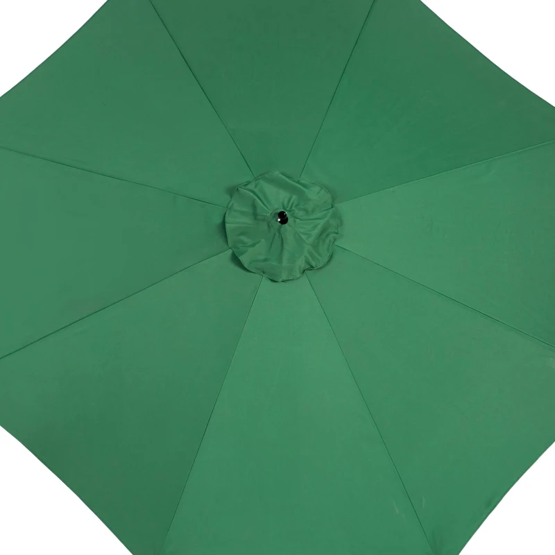 10ft Offset Hanging Market Patio Umbrella with Easy Tilt Adjustment, Polyester Shade, 8 Steel Ribs, 116" L x 116" W x 98.5" H, Dark Green