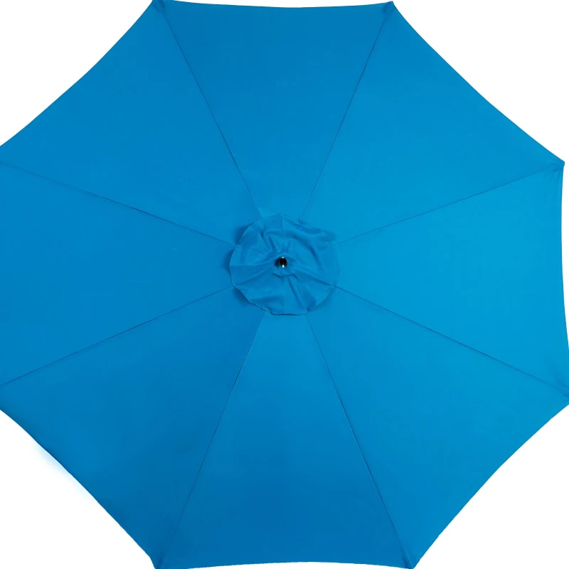 10ft Offset Hanging Market Patio Umbrella with Easy Tilt Adjustment, Polyester Shade, 8 Steel Ribs, 116" L x 116" W x 98.5" H, Dark Blue