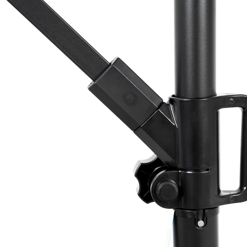 10ft Offset Hanging Market Patio Umbrella with Easy Tilt Adjustment, Polyester Shade, 8 Steel Ribs, 116" L x 116" W x 98.5" H, Light Green