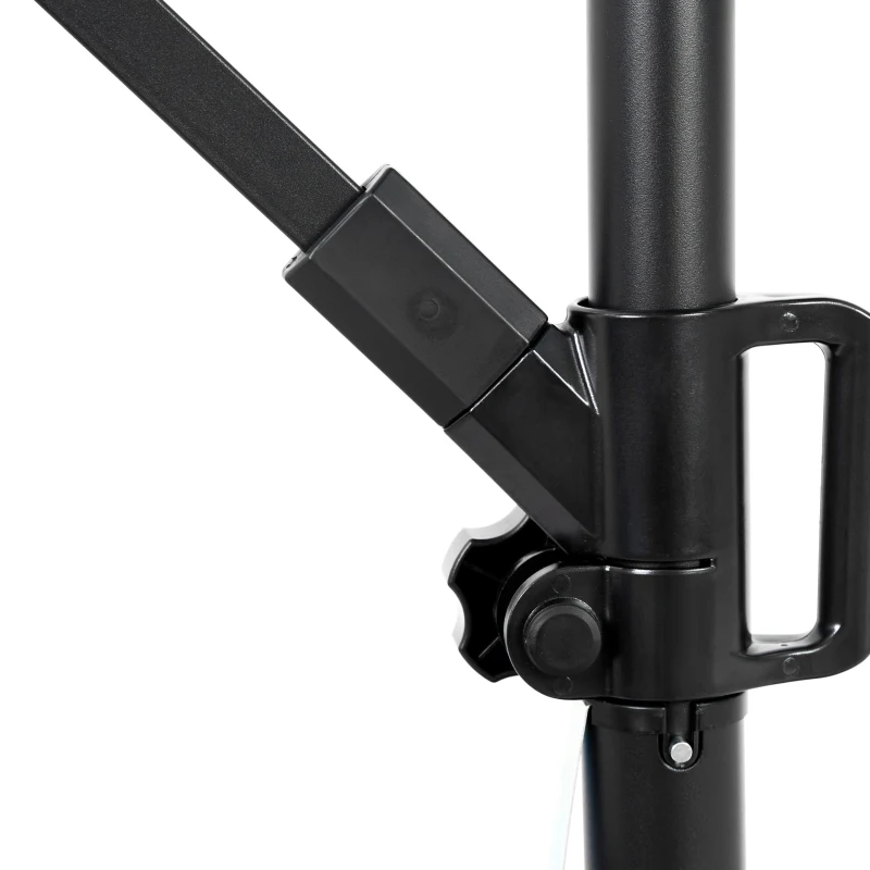 10ft Offset Hanging Market Patio Umbrella with Easy Tilt Adjustment, Polyester Shade, 8 Steel Ribs, 116" L x 116" W x 98.5" H, Dark Green