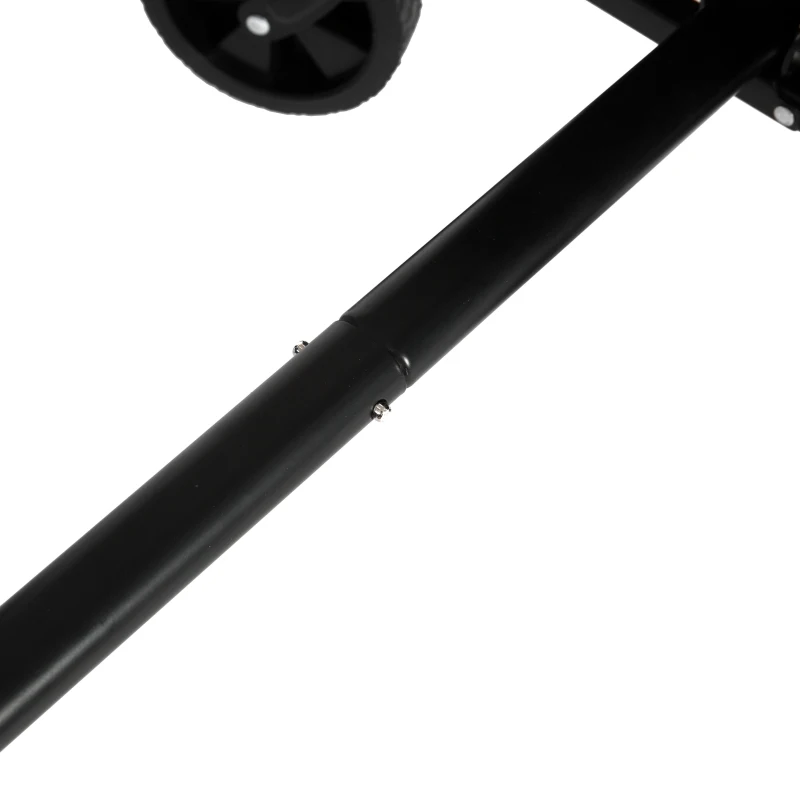 Lightweight Portable Heavy Duty Folding Beach Wagon with Wheels, Outdoor Utility Cart for Sports, Garden, 26" L x 16" W x 17.5" H, Black