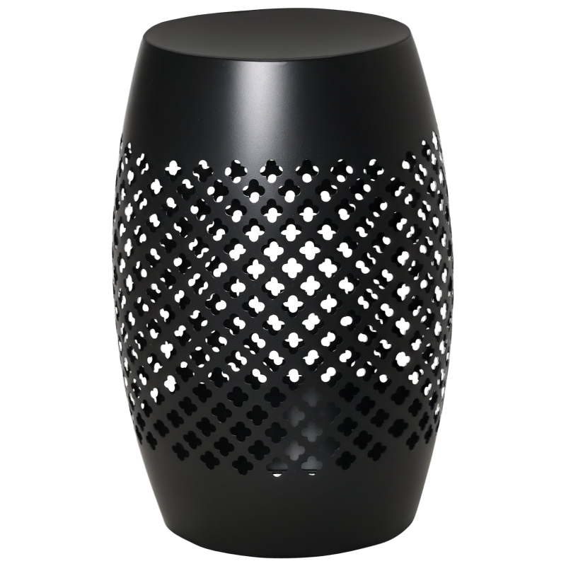 ponさま専用!unionini 8-10y GRIS BLACK トップスM Outsunny Steel Patio End Table, Round Side Table with Hollow