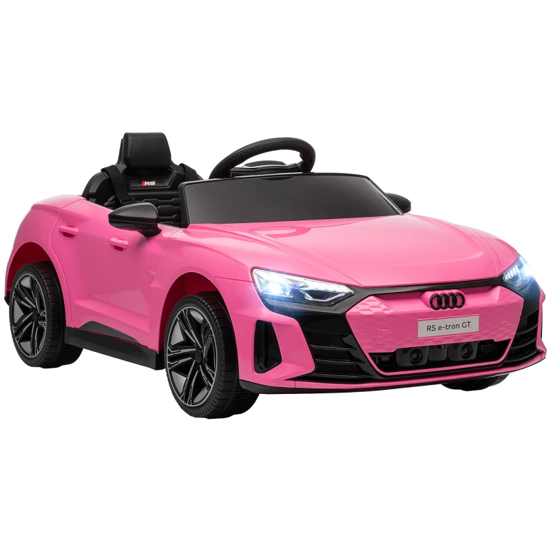 Aosom Ride-On Toy On Car with Remote Control, 12V 3.1 MPH Electric Ride for Kids w/ Suspension System, Horn Honking, Pink