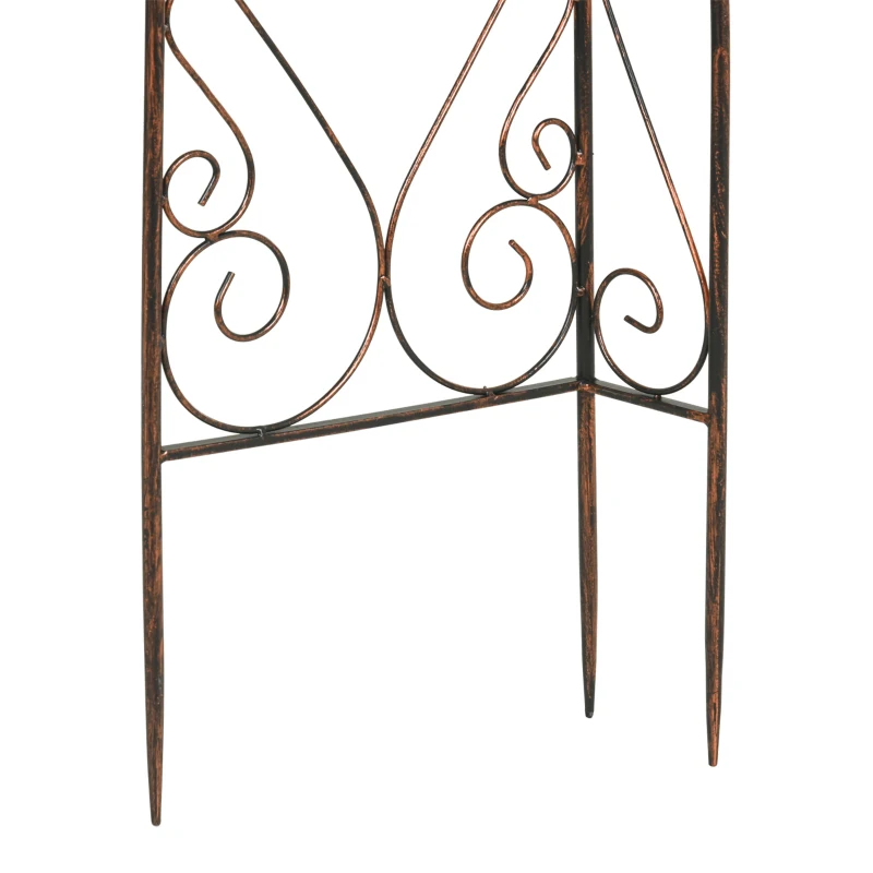 Outsunny 7.5ft Garden Metal Arch Outdoor Walkway Arbor for Decorative Climbing Vine Plants Party Wedding Ceremony Decoration Accessories Black