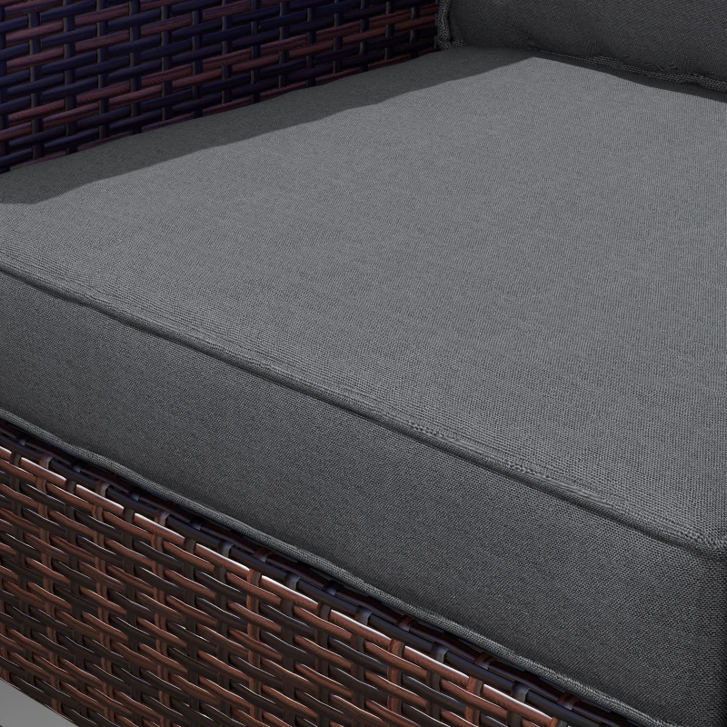 Outsunny 8 Patio Chair Cushions with Seat & Backrest, Fade Resistant Seat Replacement Cushion Set, Gray