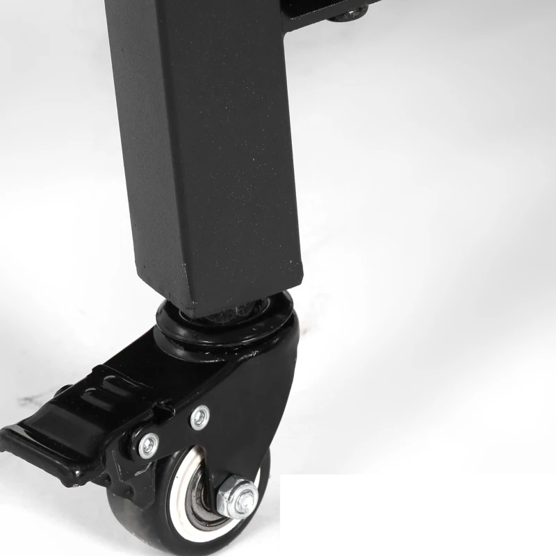 Outdoor Wicker Bar Cart with Plastic Wood Tabletop, 4 Wheels, Rolling Rattan Beverage Bar Counter Table, 35.5" L x 19.5" W x 35.5" H, Black