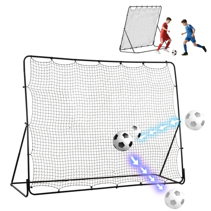 Soozier 8' x 6' Soccer Rebounder Net with 5 Adjustable Angles for Backyard Park Training Practice