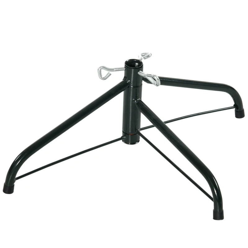 HOMCOM 5' Artificial Half Christmas Trees with Auto Open, Steel Base, for Indoor Xmas Décor