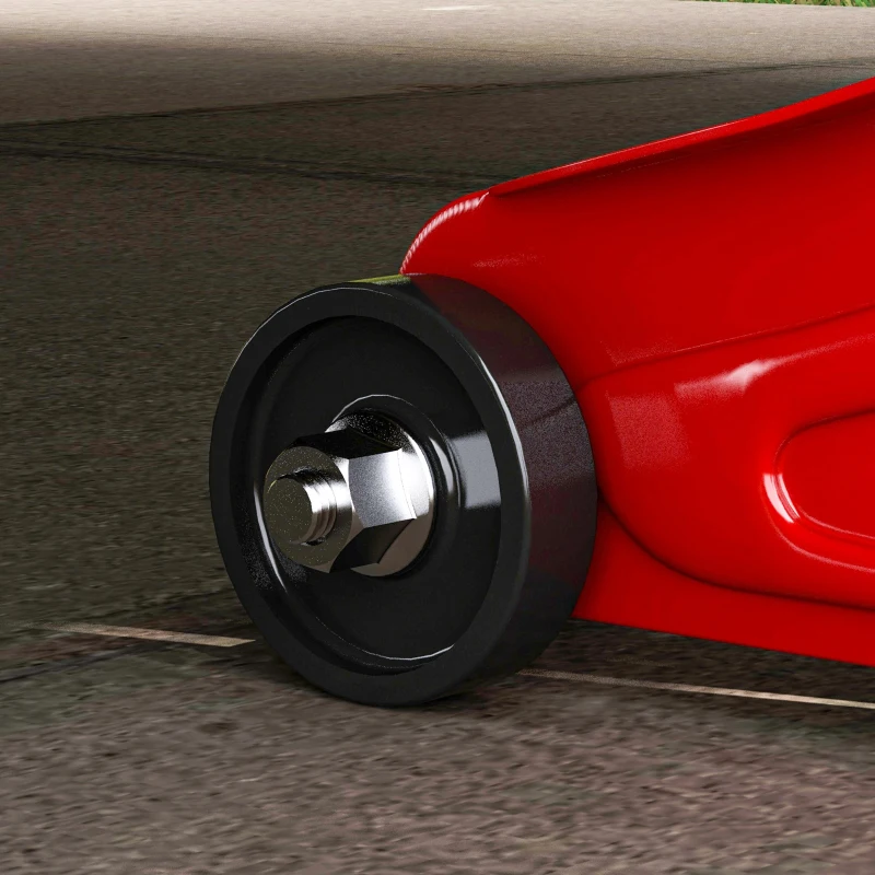 HOMCOM Low Profile Jack, Hydraulic Racing Floor Jack, 4.7"-11.8" Lifting Range, 2 Ton (4,000 lb) Capacity, Red