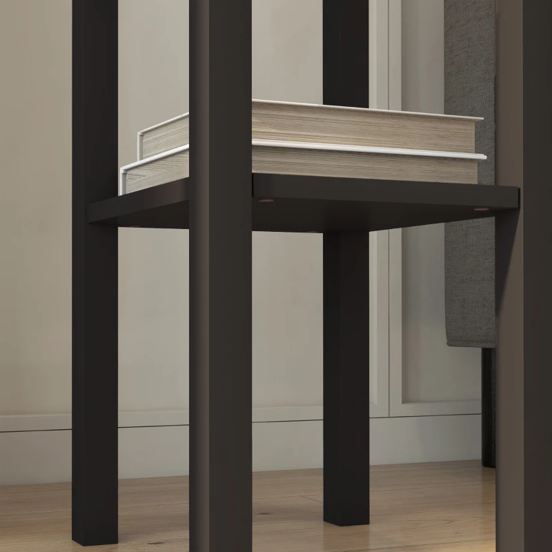 HOMCOM 2-Tier Side Table with Drawer and Shelf, End Table for Living Room and Hallway, Coffee