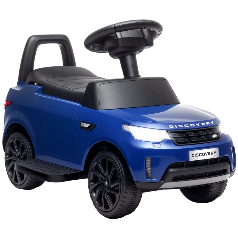 Qaba 2 in 1 6V Land Rover Licensed Electric Car for Kids, Sliding Car with Music Horn Headlights, for 18-60 Months Blue