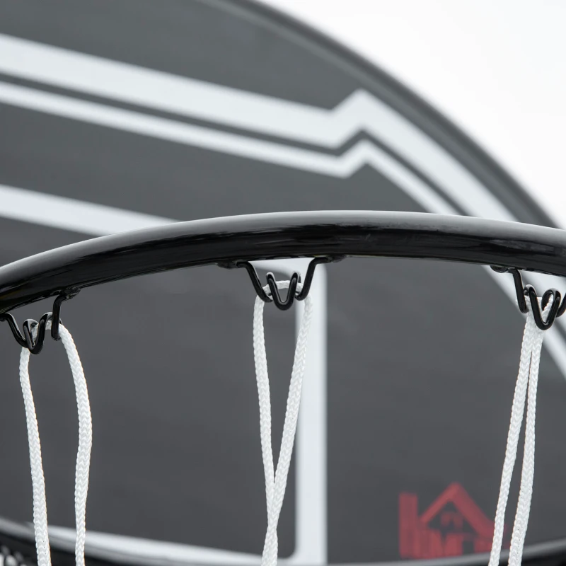 HOMCOM Basketball Hoop and Stand with Weight Base and Wheels, 5.2-6.9ft Height Adjustable, Black