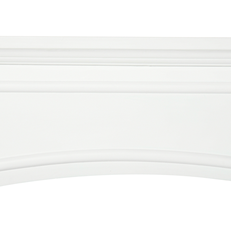 HOMCOM Modern Fireplace Mantel, Surround Mantel for Fireplace with Decorative Pattern Interior Width 29", White