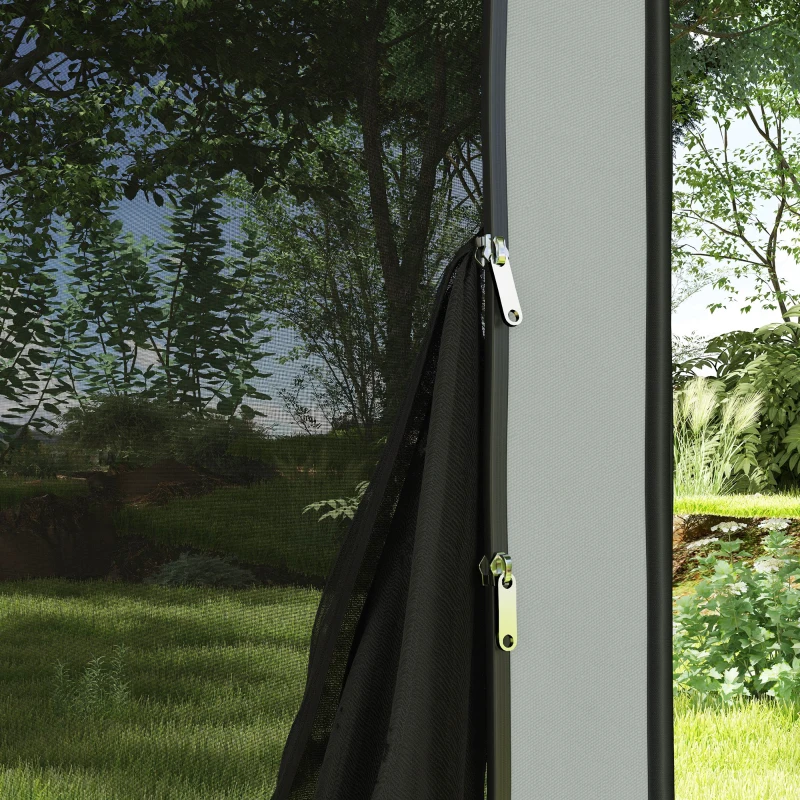 Outsunny 6 x 6ft Pop Up Screen Tent, UPF50+ Portable Camping Gazebo Screen House with Carry Bag, Light Grey