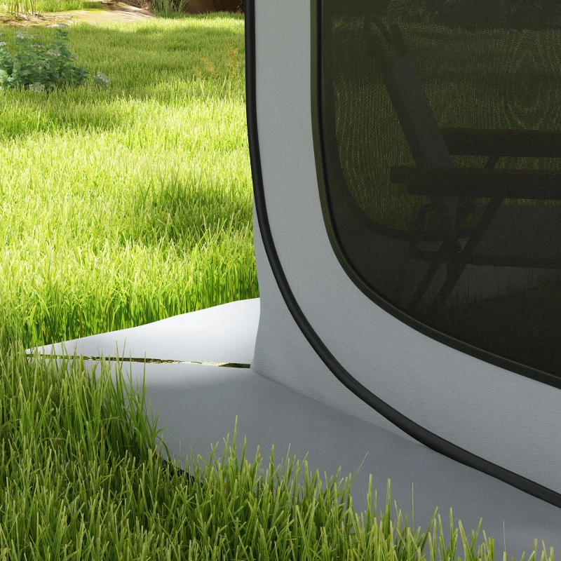 Outsunny 6 x 6ft Pop Up Screen Tent, UPF50+ Portable Camping Gazebo Screen House with Carry Bag, Light Grey