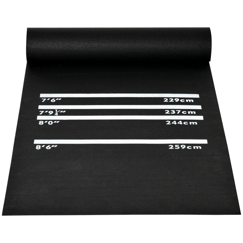 Soozier 9.8 x 2 ft Professional Rubber Dart Mat with 4 Throwing Distances for Pub Club Home, Black