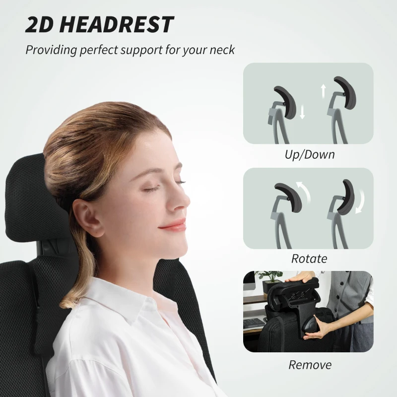 Vinsetto Ergonomic Executive High Back Office Chair with Footrest, Lumbar Support, Black