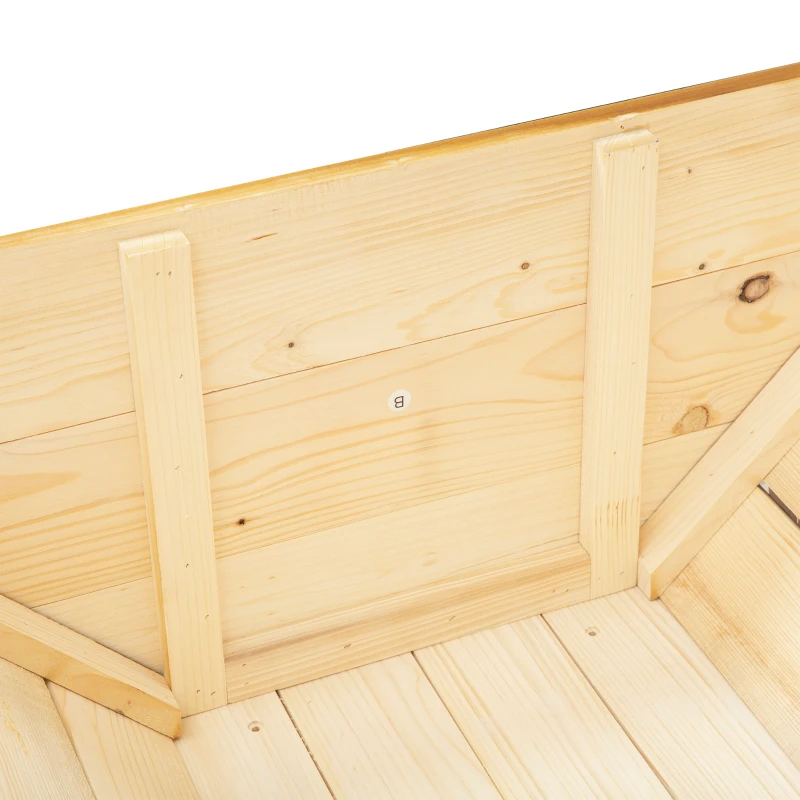 Outsunny 71'' x 32' x 28'' Wooden Raised Garden Bed, Planter Box with Non-Woven Fabric, Free Standing Planting Container, Natural