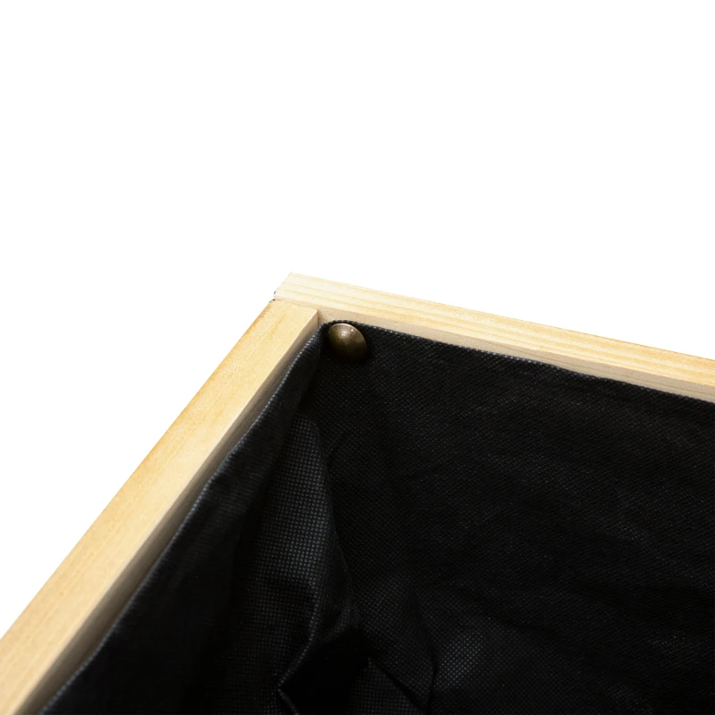 Outsunny 71'' x 32' x 28'' Wooden Raised Garden Bed, Planter Box with Non-Woven Fabric, Free Standing Planting Container, Natural