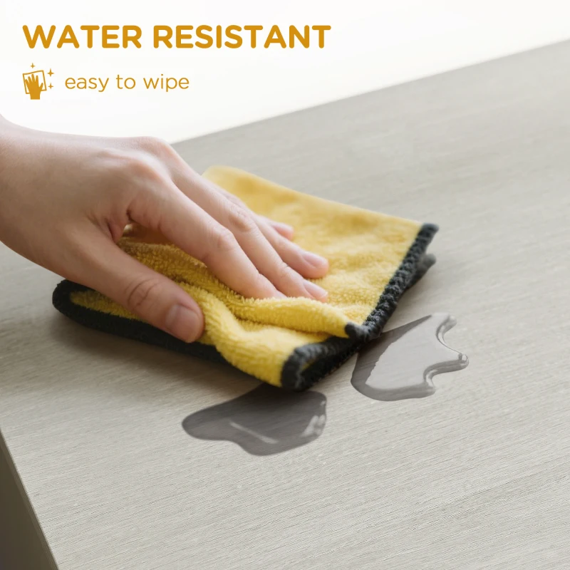 HOMCOM Kitchen Tilt Out Trash Bin Cabinet Free Standing Storage Cabinet with Drawer, Light Gray