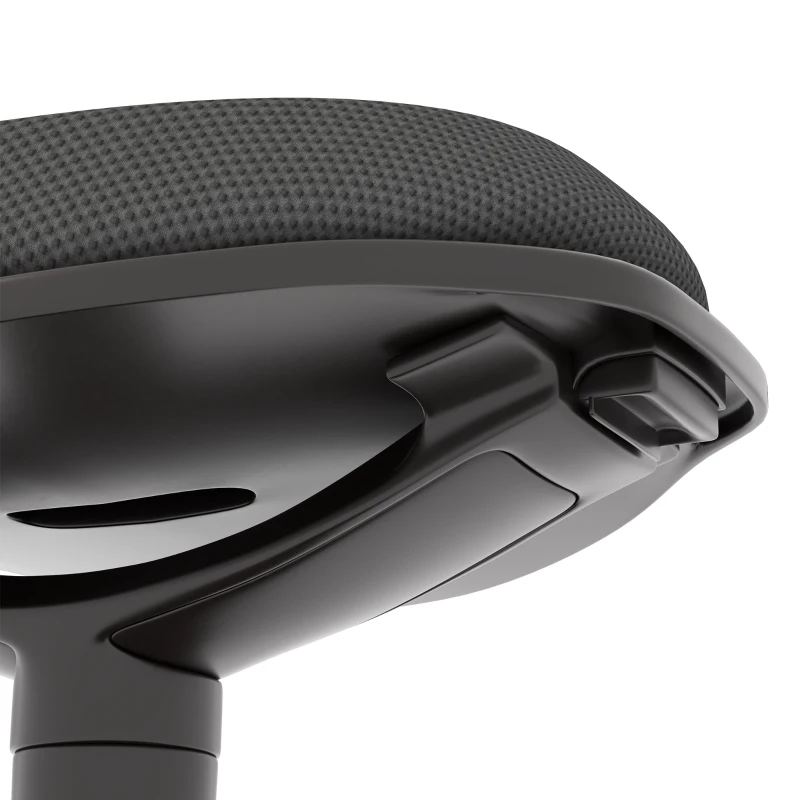 HOMCOM Standing Desk Stool, Ergonomic Wobble Chair, Adjustable Leaning Stool for Office Desks, with Rocking Motion, Black