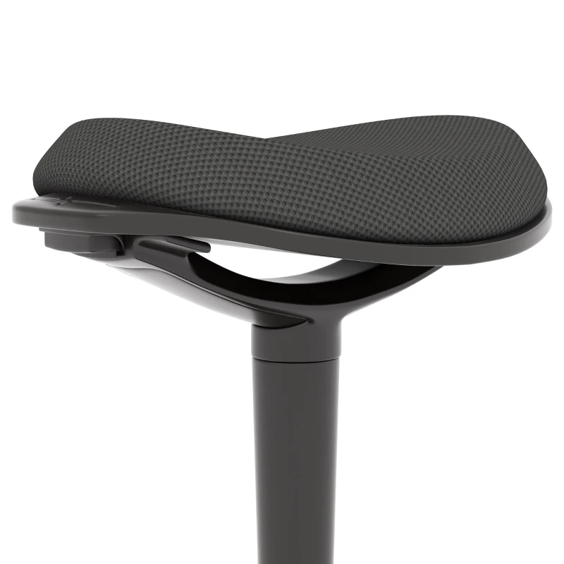 HOMCOM Standing Desk Stool, Ergonomic Wobble Chair, Adjustable Leaning Stool for Office Desks, with Rocking Motion, Black