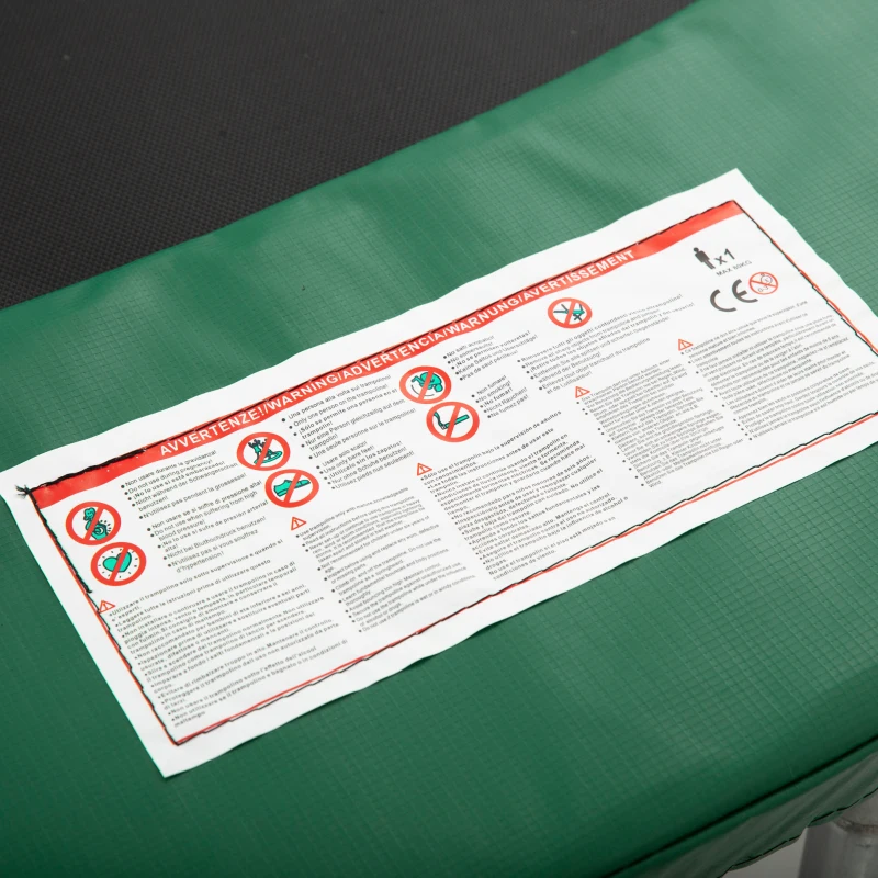 Soozier ⌀8ft Trampoline Pad ⌀96" Spring Safety Replacement Gym Bounce Jump Cover EPE Foam Green