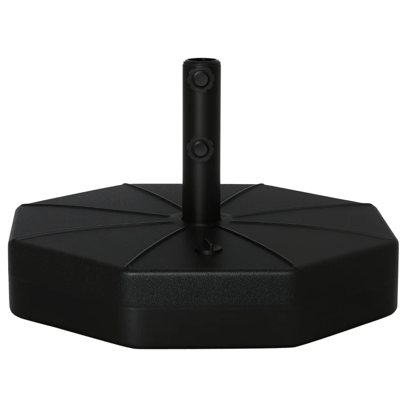 Outsunny Patio Umbrella Base Parasol Holder Outdoor Market Umbrella Stand Weights, Water/Sand Filled for Garden, Poolside, Black