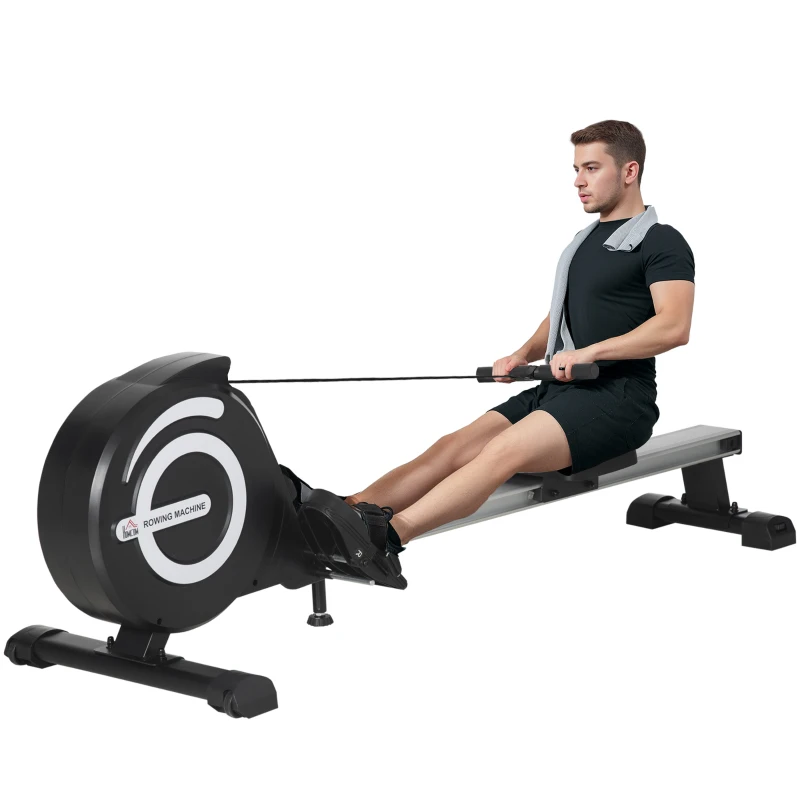 Soozier Magnetic Rowing Machine Adjustable Resistance Rower with LCD Digital Monitor Fully Body Health & Fitness for Home Use