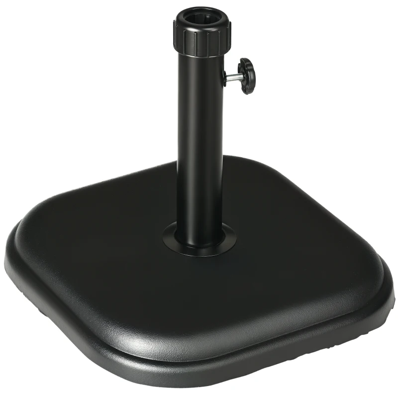 Outsunny Patio Umbrella Base, 24 lb Heavy Duty Concrete Umbrella Stand, Market Table Umbrella Base Holder for Outdoor, Black