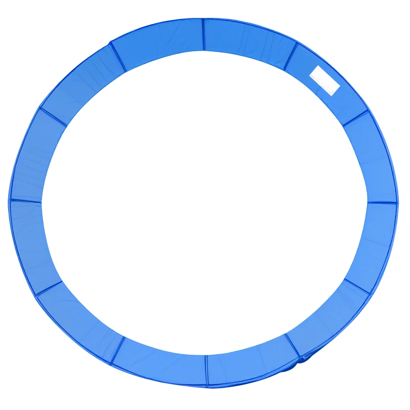 Soozier 14FT Trampoline Pad Replacement, Φ168" Spring Cover, Water-Resistant Universal Round Trampoline Safety Pad, No Holes for Pole, Blue