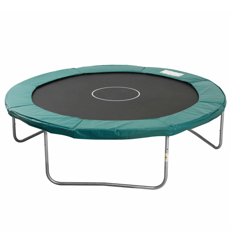 Soozier 14FT Trampoline Pad Replacement, Φ168" Spring Cover, Water-Resistant Universal Round Trampoline Safety Pad, No Holes for Pole, Green