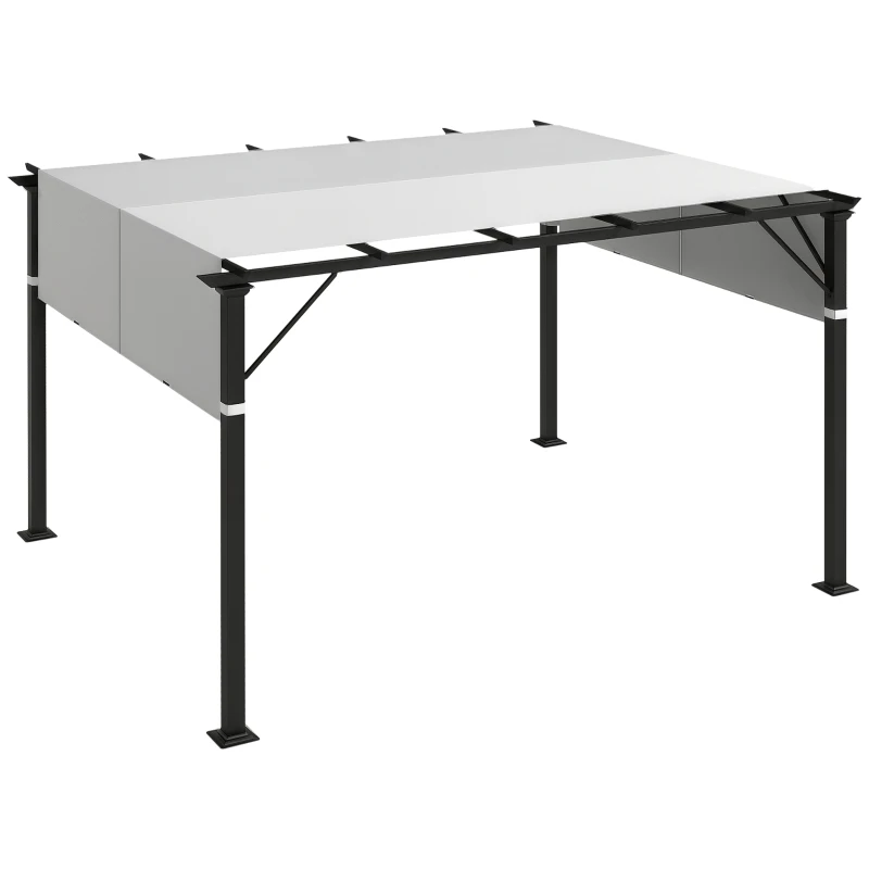 Outsunny 2 Pcs UV Protection Pergola Replacement Canopy, Pergola Shade Cover, Easy to Install, for 10' x 10' Pergola, Light Grey