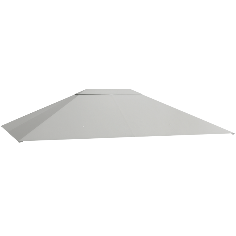 Outsunny 10' x 13' Gazebo Canopy Replacement Roof for 84C-116, Light Gray