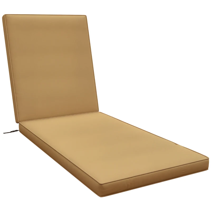 Outsunny 1-Piece Seat Cushion Replacement with Backrest for Lounge, Outdoor Patio Chair Cushions Set with Machine Washable Cover