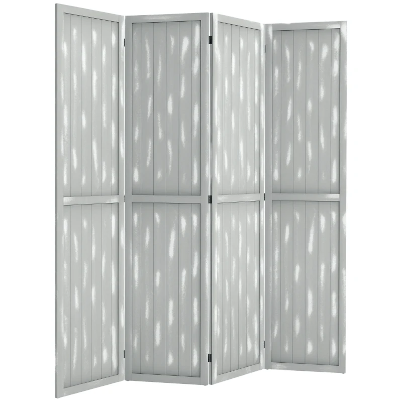 HOMCOM Screen Divider Room Divider Screen with Foldable Design for Indoor Bedroom Office 5.5' Grey