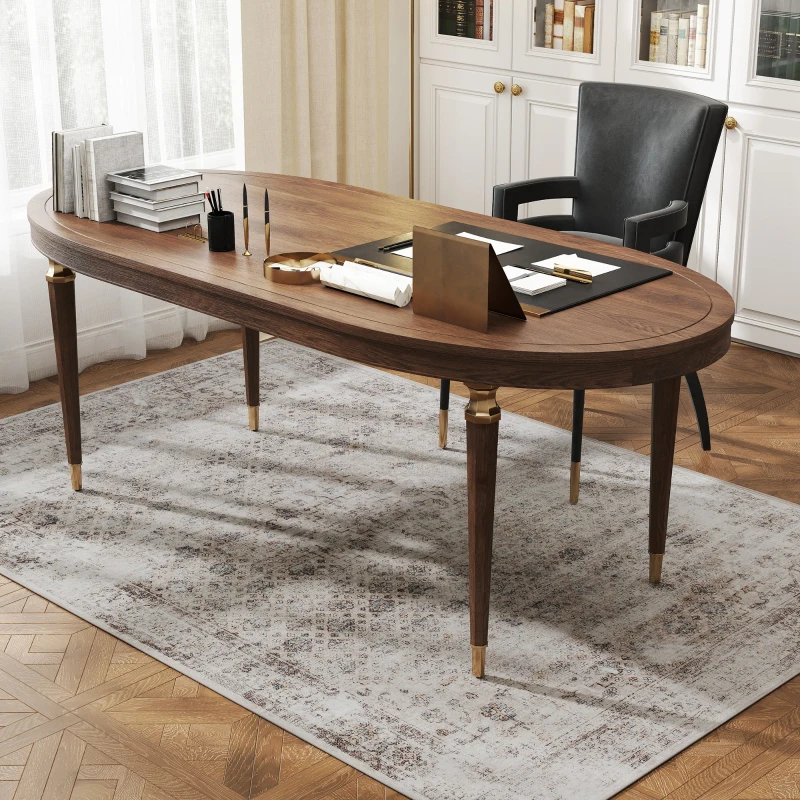 HOMCOM Machine Washable Area Rug 4x6, Non-Slip Traditional Floor Carpet for Living Room, Bedroom, Light Mixed-Brown