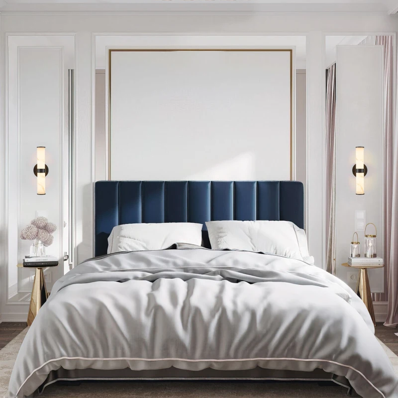 Set of 2 Resin Marble Texture Wall Lights with Iron Metal Frame, Elegant Lighting Fixtures for Hallways, Bedrooms, 5" L x 5.5" W x 14" H, Black