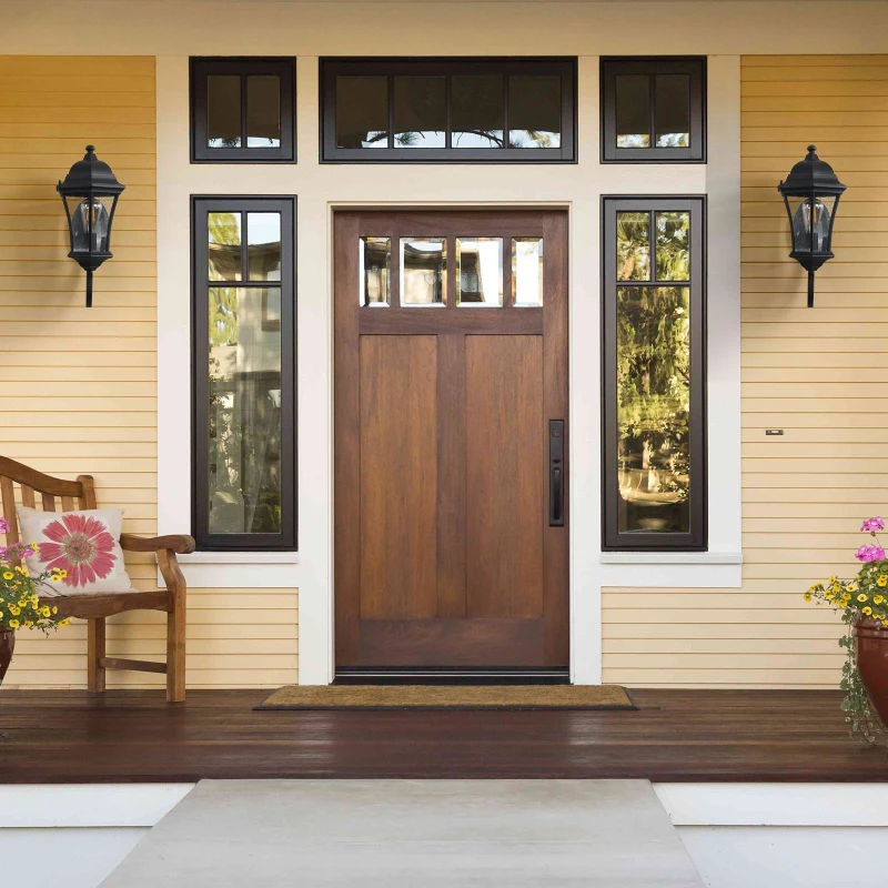 2-Pack Vintage Wall-Mounted Outdoor Lantern Lights with Versatile Lighting, Ideal for Porch, Patio, 22" L x 9.5" W x 19.5" H, Black