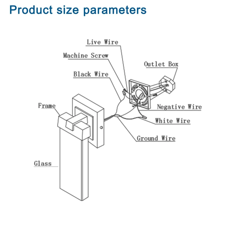 2-Pack Outdoor Waterproof LED Crystal Wall Lamp with Weatherproof Design, Supports Multiple Bulb Types, 3.5" L x 4.5" W x 12" H, Black
