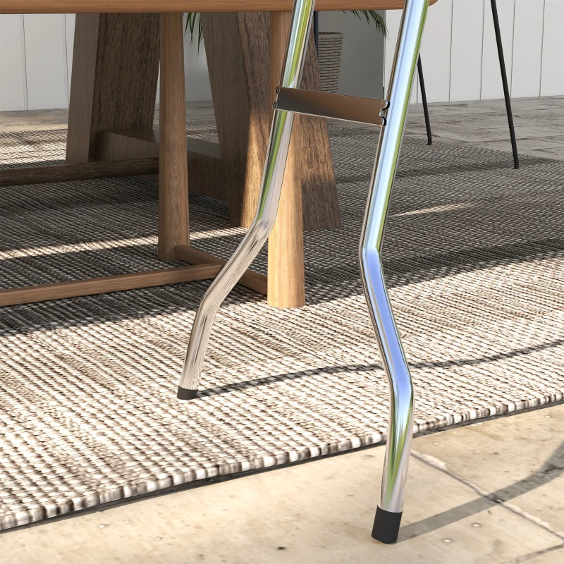 Outsunny Charcoal Barbecue Grill Stainless Steel Small Portable Folding BBQ Camping Grill for Shish Kabob