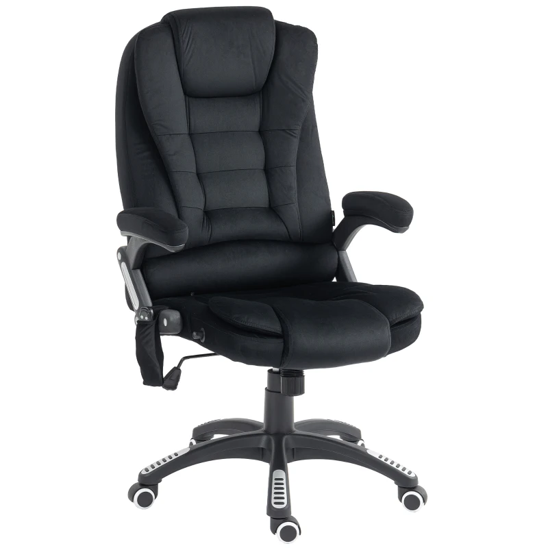 Vinsetto 6 Point Vibrating Massage Office Chair High Back Executive Chair with Reclining Back, Swivel Wheels, Black