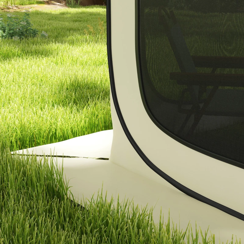 Outsunny 6 x 6ft Pop Up Screen Tent, UPF50+ Portable Camping Gazebo Screen House with Carry Bag, Beige