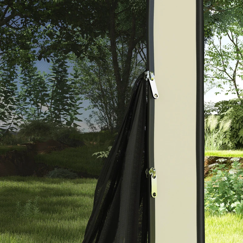 Outsunny 6 x 6ft Pop Up Screen Tent, UPF50+ Portable Camping Gazebo Screen House with Carry Bag, Beige