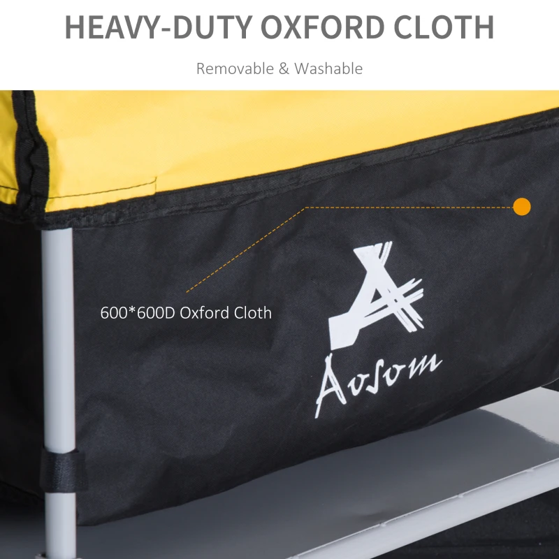 Aosom Bicycle Bike Cargo Trailer Garden Utility Cart Carrier Tool Yellow