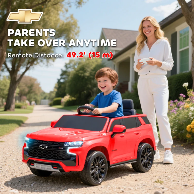Aosom Electric Ride on Car 12V Kids Ride-on Toy, Red