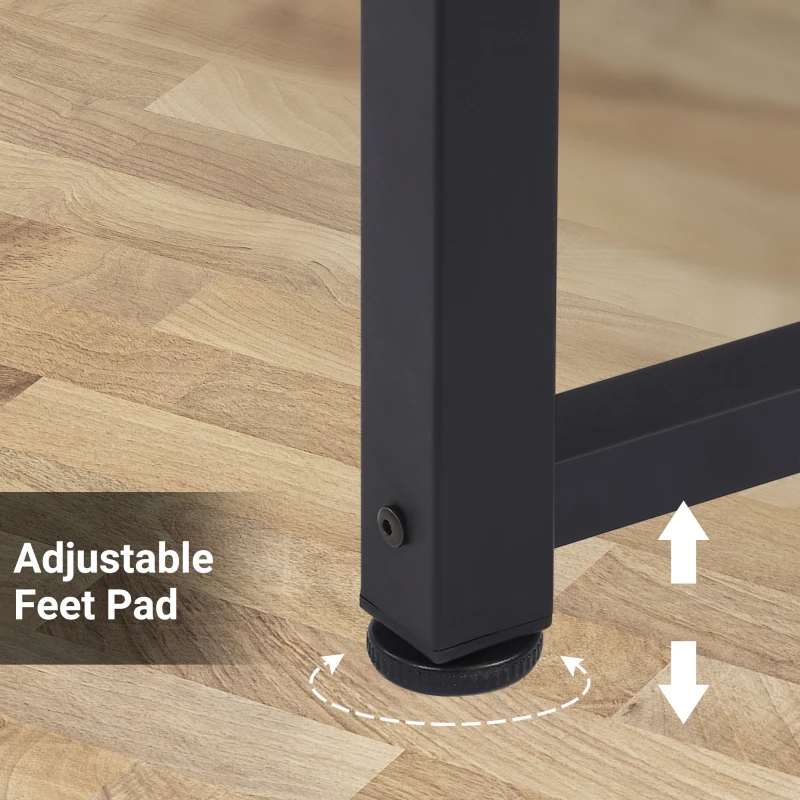 HOMCOM 47.25" Computer Desk PC Writing Table Home Office Study Workstation, Oak Beige Black