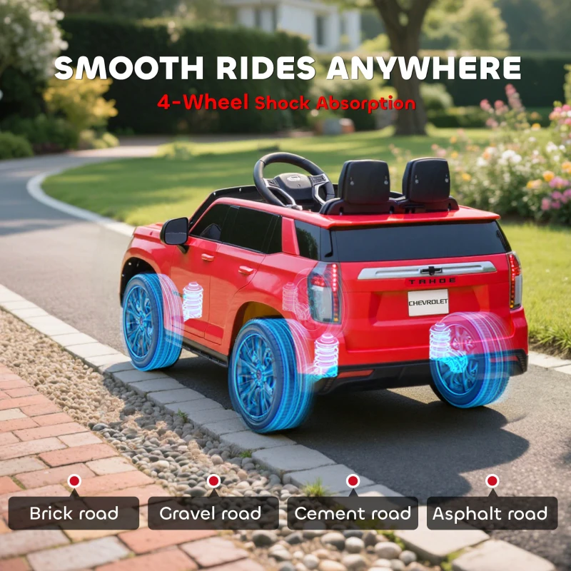 Aosom Electric Ride on Car 12V Kids Ride-on Toy, Red