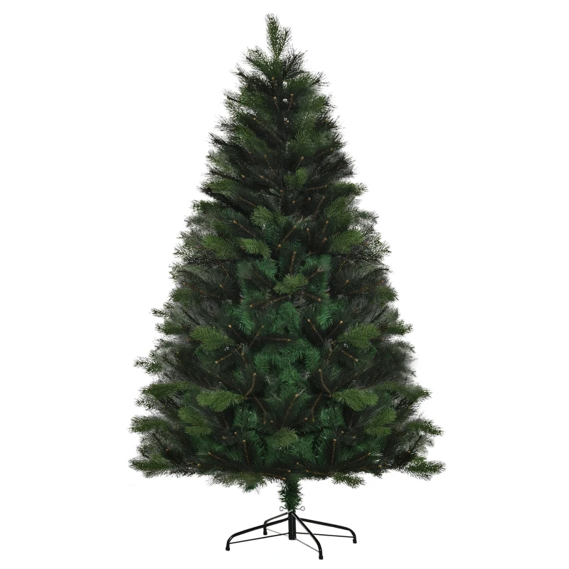 HOMCOM 6FT Artificial Pop-Up Christmas Tree Xmas Tree Holiday Home Decoration with Automatic Open, Green